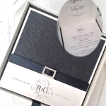 BLACK ROSE BOXED INVITATION