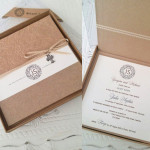 Boxed KRAFT Christening Invitation