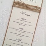 DL Kraft Menu with twine