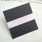 FLAT EMBOSSED BLACK WITH PEARLS