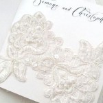 FLORAL LACE HANDMADE WEDDING INVITATION