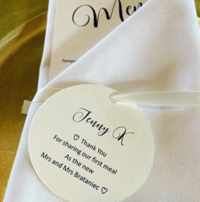 OVAL PLACE CARD
